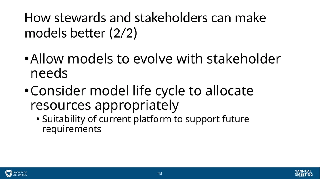 Session 57 - Managing Models for Stewards and - slide 43 of 51