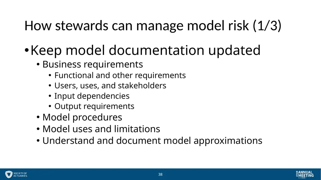 Session 57 - Managing Models for Stewards and - slide 38 of 51