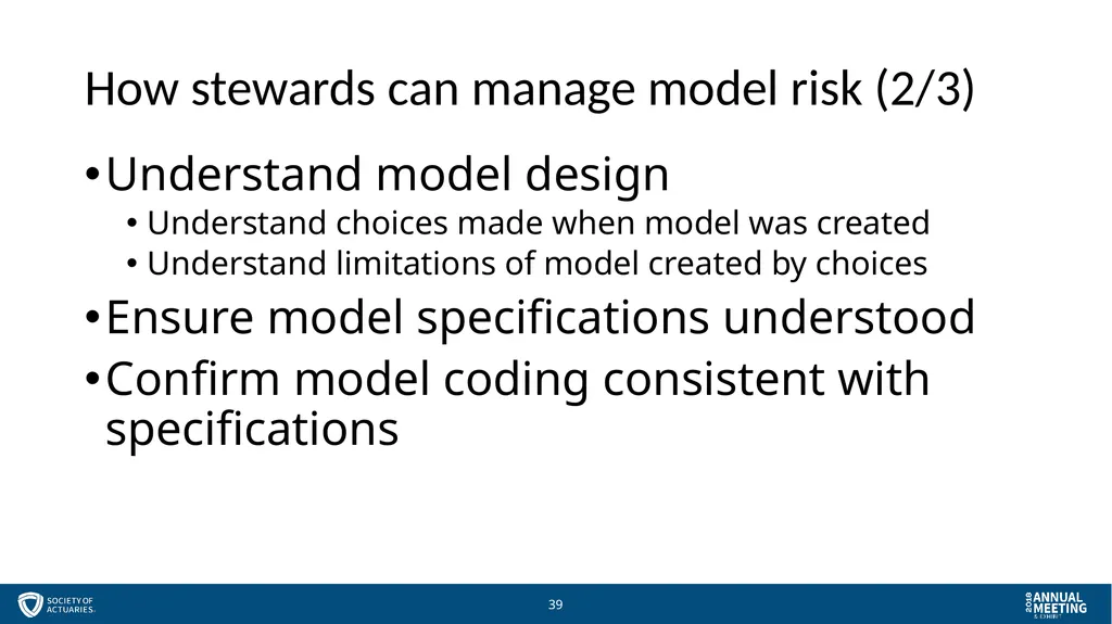 Session 57 - Managing Models for Stewards and - slide 39 of 51