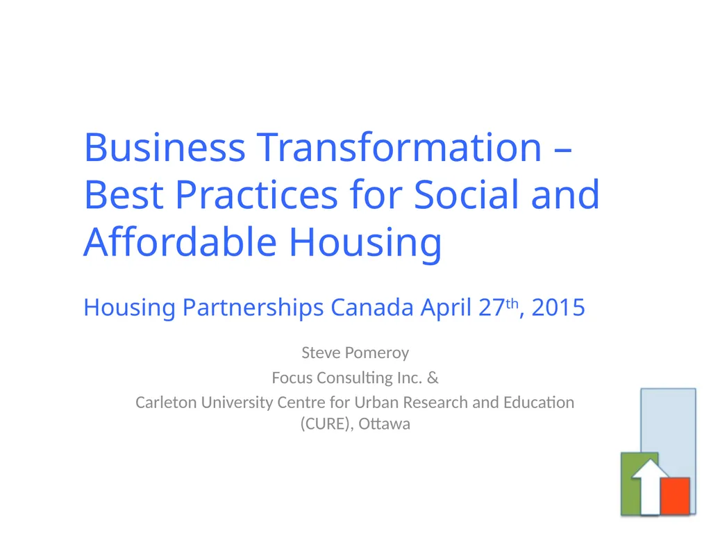 Business Transformation – Best Practices for - slide 1 of 31