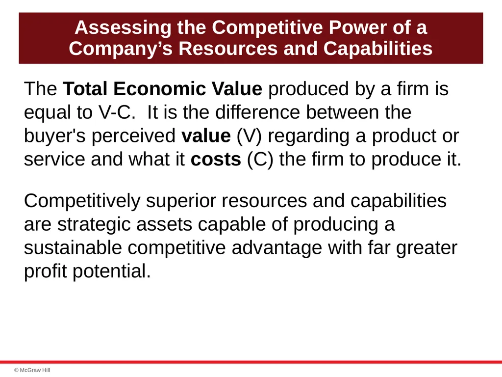 chapter 4 Evaluating a Company’s Resources, - slide 32 of 62