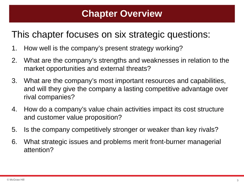 chapter 4 Evaluating a Company’s Resources, - slide 3 of 62