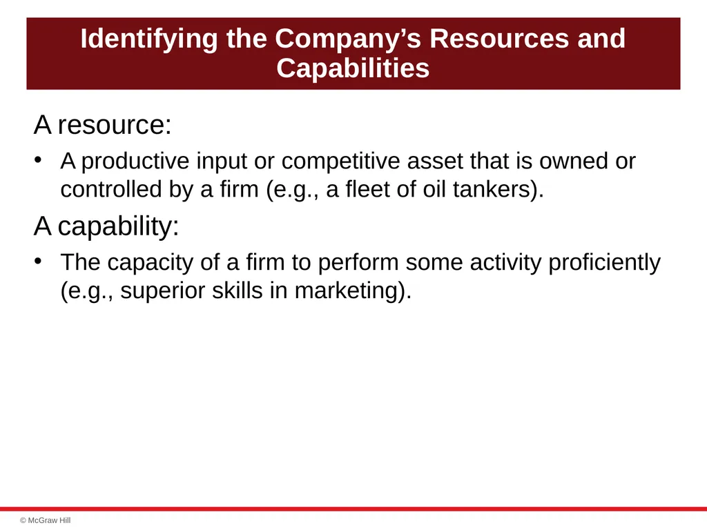 chapter 4 Evaluating a Company’s Resources, - slide 28 of 62