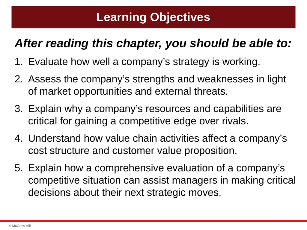 chapter 4 Evaluating a Company’s Resources, - slide 2 of 62