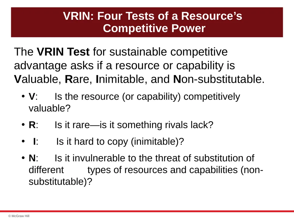 chapter 4 Evaluating a Company’s Resources, - slide 33 of 62