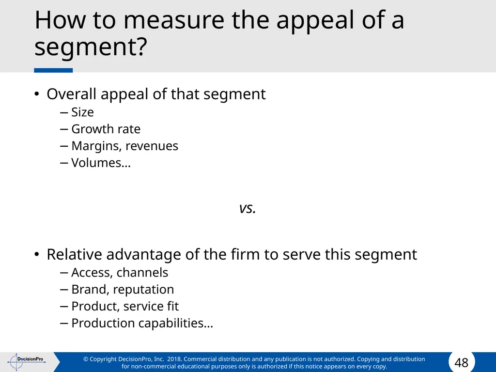 Segmentation and Targeting STP (Segmentation, - slide 48 of 133