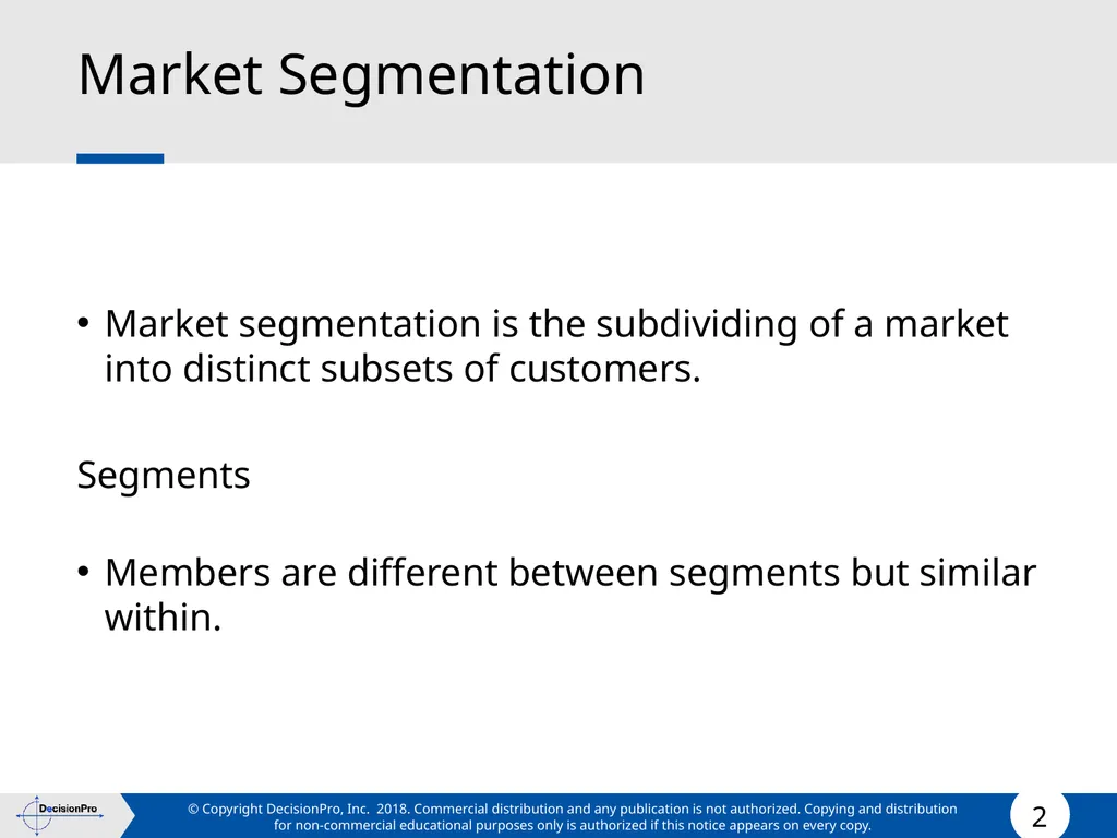 Segmentation and Targeting STP (Segmentation, - slide 2 of 133