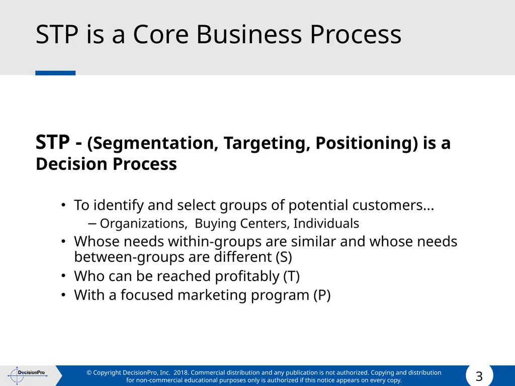 Segmentation and Targeting STP (Segmentation, - slide 3 of 133