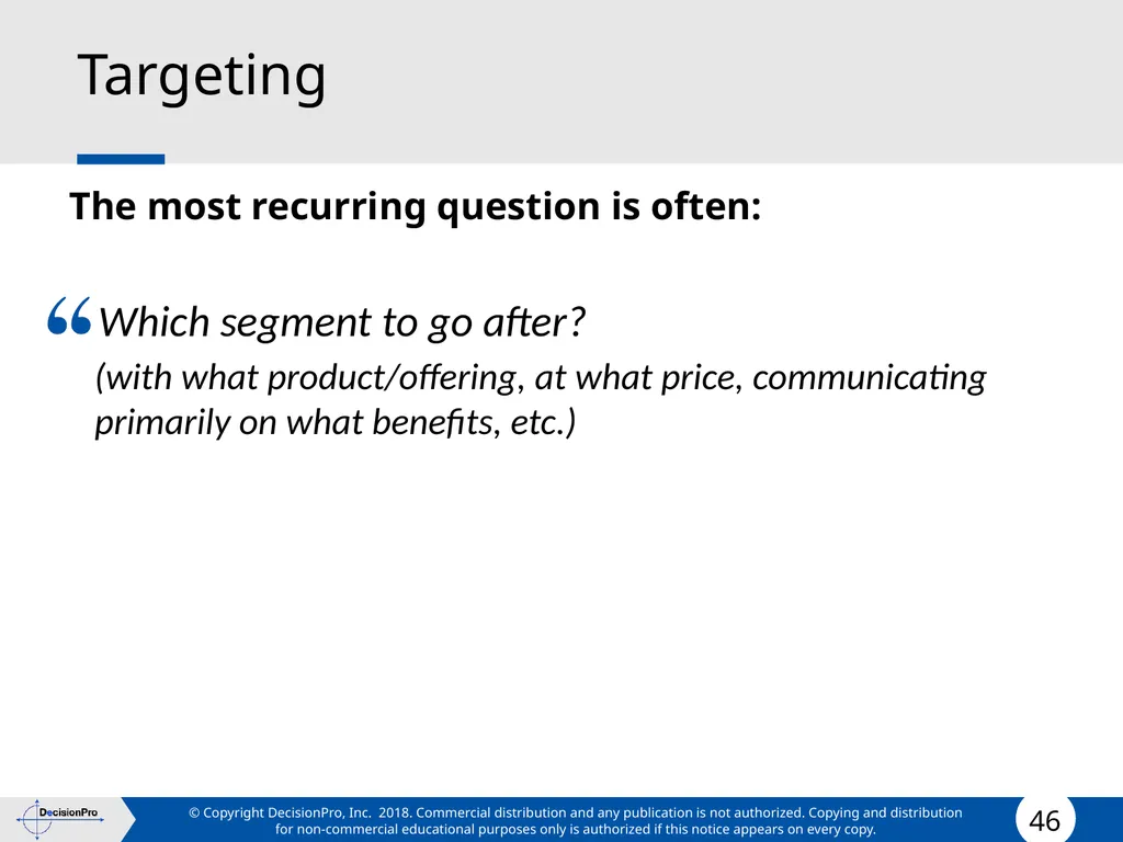 Segmentation and Targeting STP (Segmentation, - slide 46 of 133