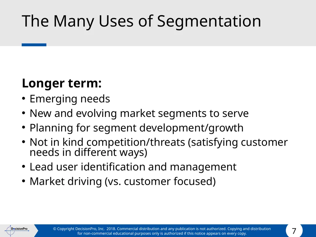 Segmentation and Targeting STP (Segmentation, - slide 7 of 133