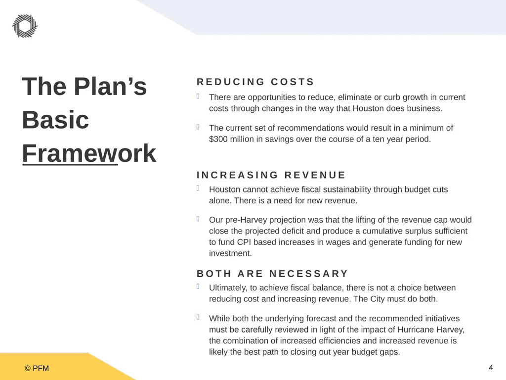 A Ten Year Plan for the City of Houston: A - slide 4 of 26