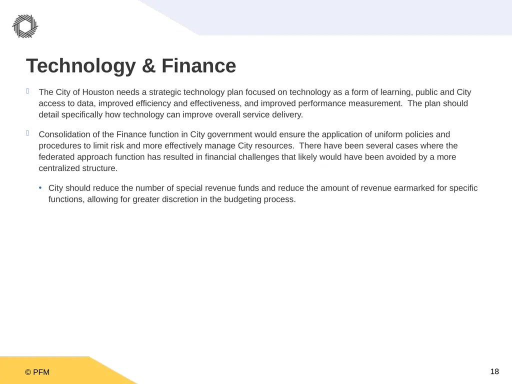 A Ten Year Plan for the City of Houston: A - slide 18 of 26