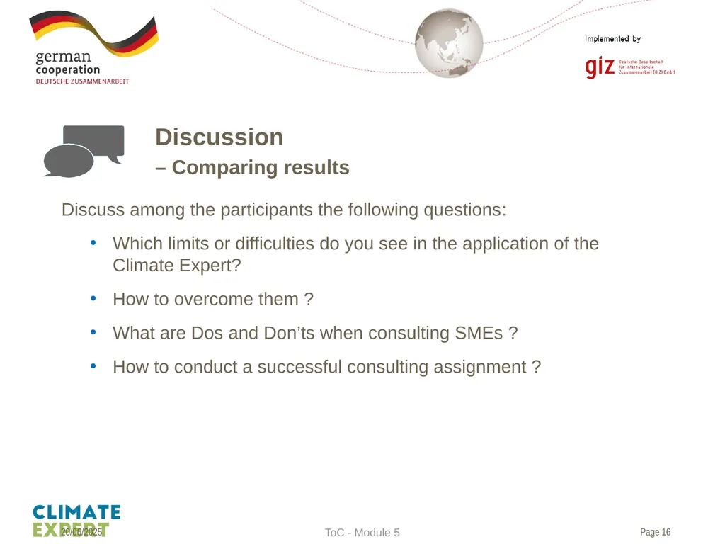 Module 5 The Climate Expert and your role as a - slide 16 of 20