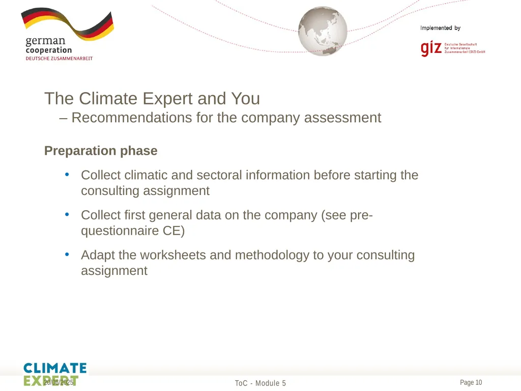 Module 5 The Climate Expert and your role as a - slide 10 of 20