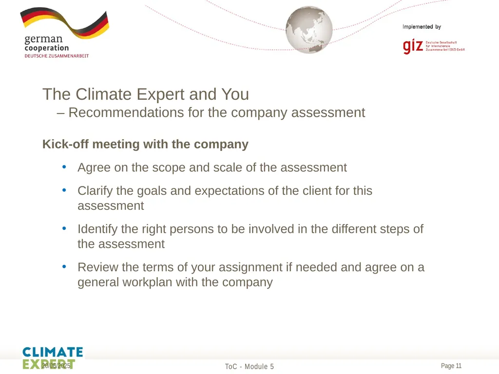 Module 5 The Climate Expert and your role as a - slide 11 of 20