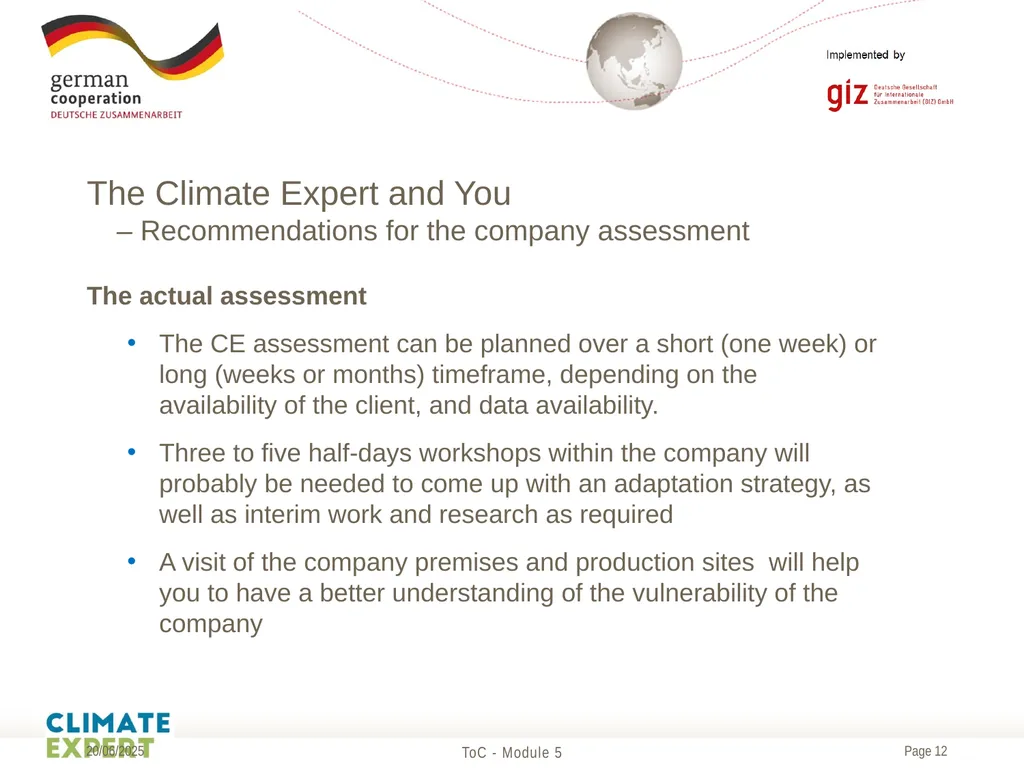 Module 5 The Climate Expert and your role as a - slide 12 of 20