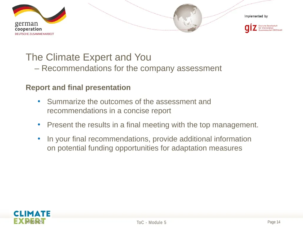 Module 5 The Climate Expert and your role as a - slide 14 of 20