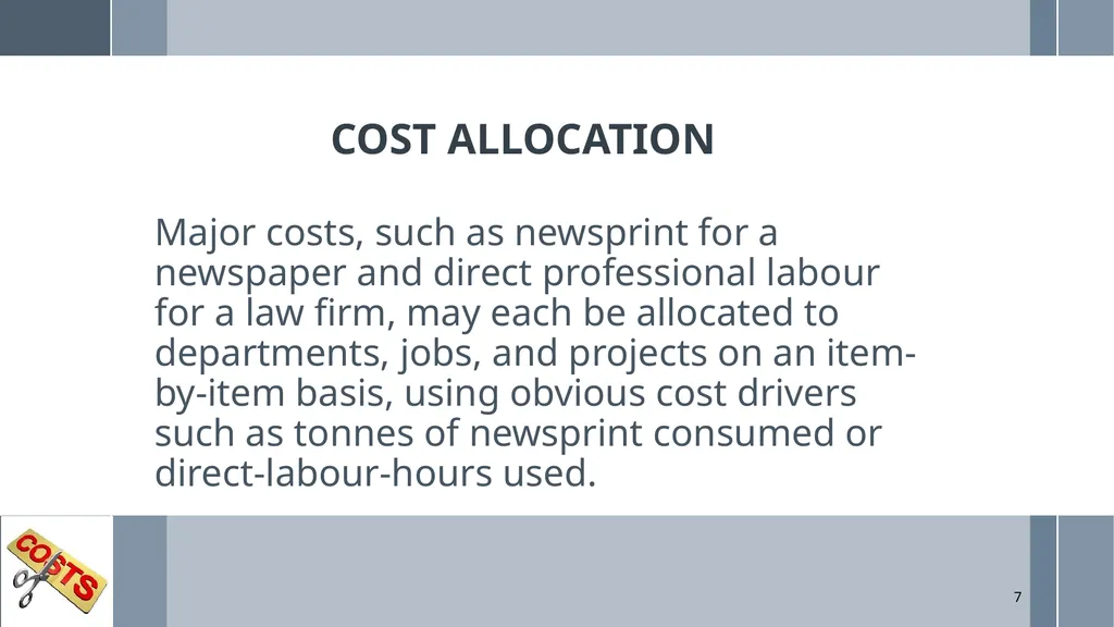 UNIT 5: MANAGEMENT ACCOUNTING Unit Code: - slide 7 of 38