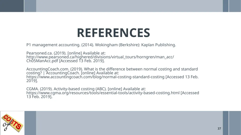 UNIT 5: MANAGEMENT ACCOUNTING Unit Code: - slide 37 of 38