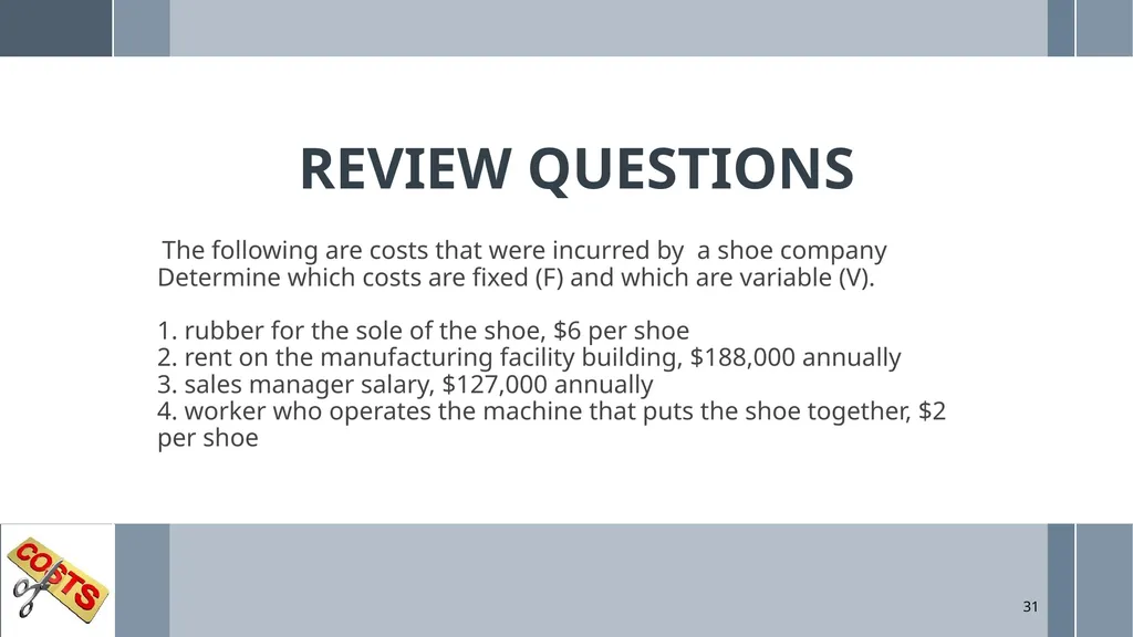 UNIT 5: MANAGEMENT ACCOUNTING Unit Code: - slide 31 of 38