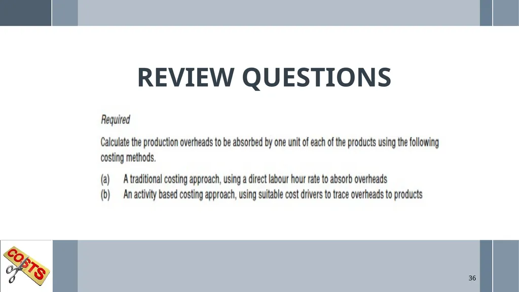 UNIT 5: MANAGEMENT ACCOUNTING Unit Code: - slide 36 of 38