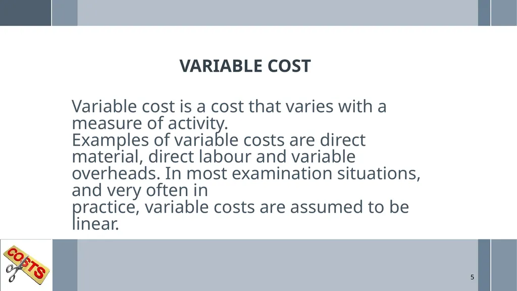 UNIT 5: MANAGEMENT ACCOUNTING Unit Code: - slide 5 of 38