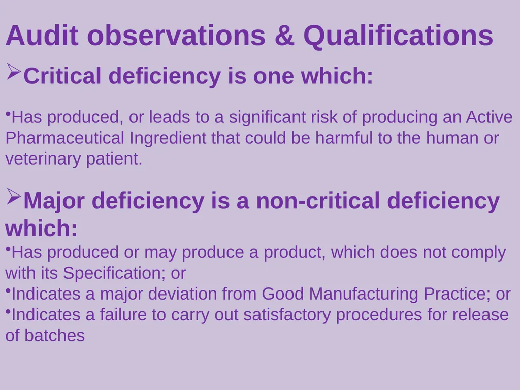 Internal Audit in Pharma Industry BY AVNS - slide 16 of 27