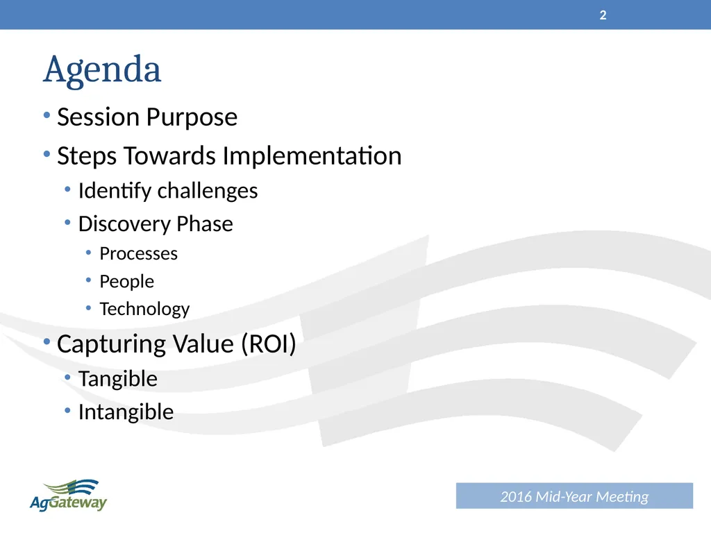 AIDC Working Session June 2016 1 Agenda Session - slide 2 of 32
