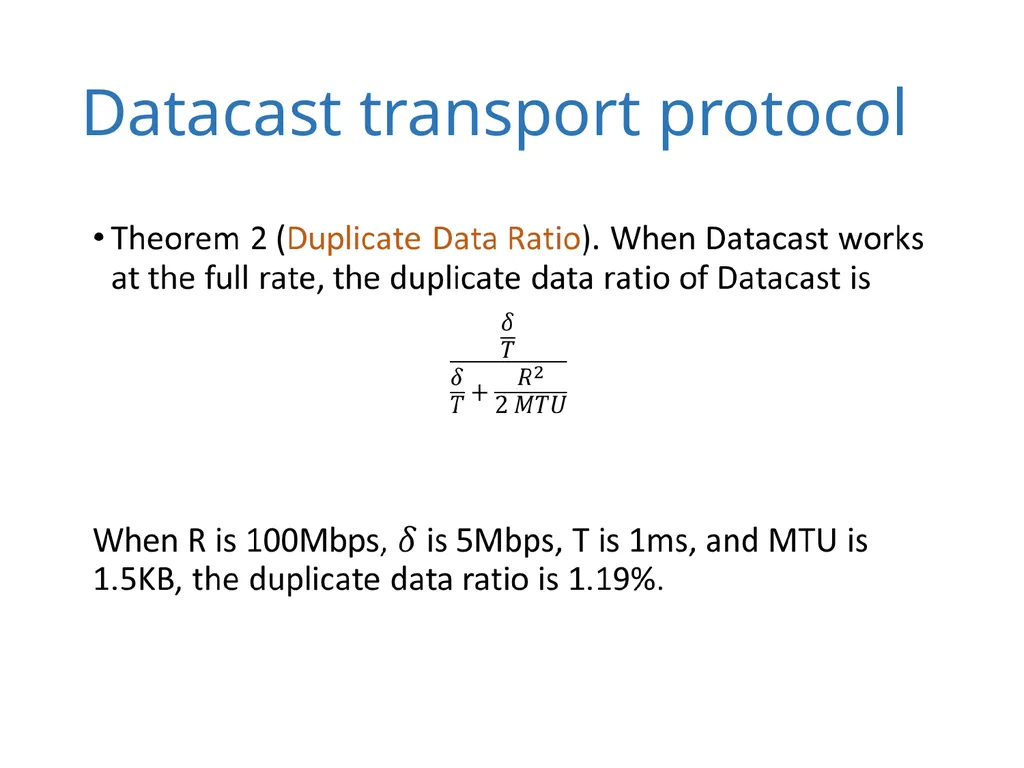 Datacast: A Scalable and Efficient Reliable Group - slide 13 of 22
