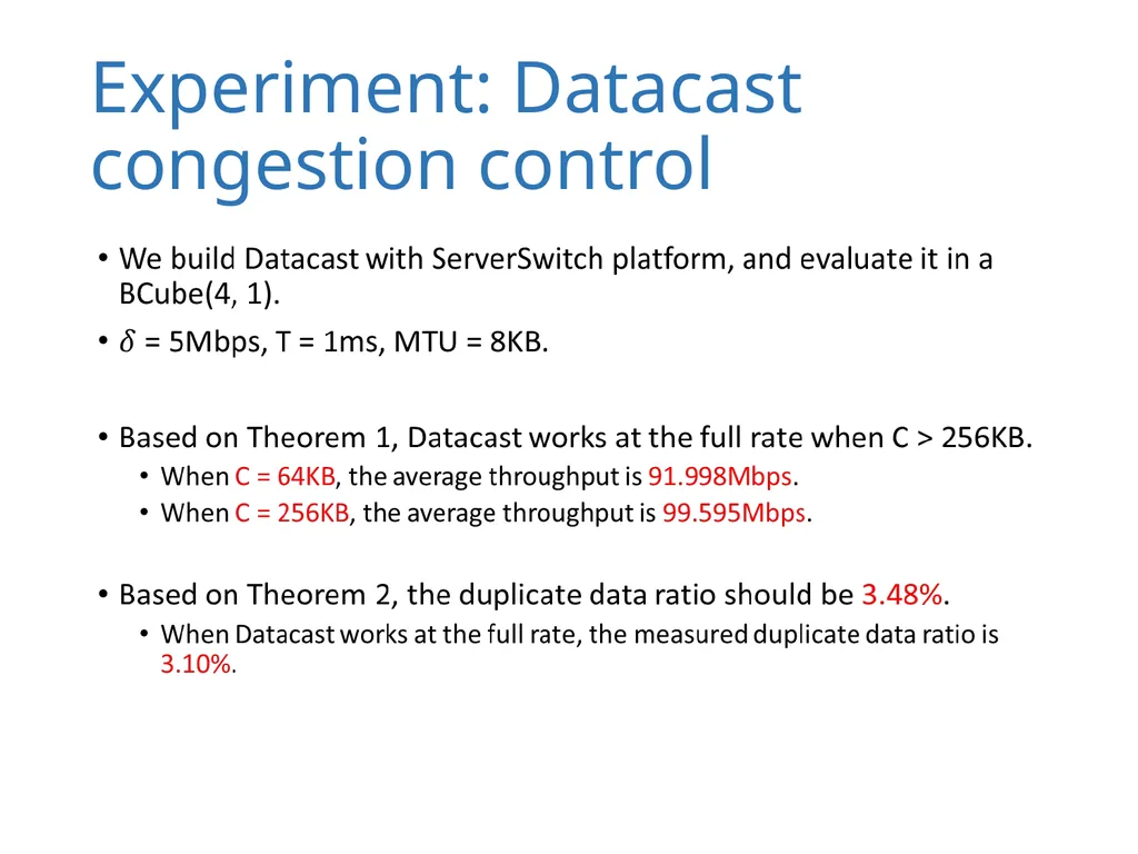 Datacast: A Scalable and Efficient Reliable Group - slide 18 of 22