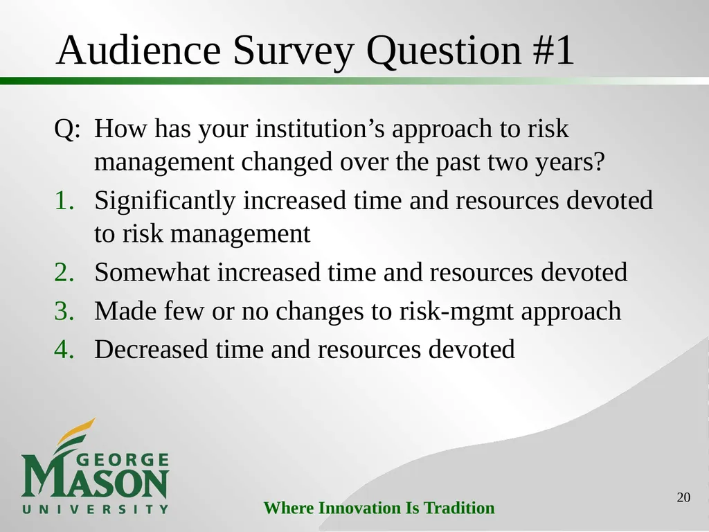 Mason Initiatives: Efficiency & Effectiveness - slide 20 of 26