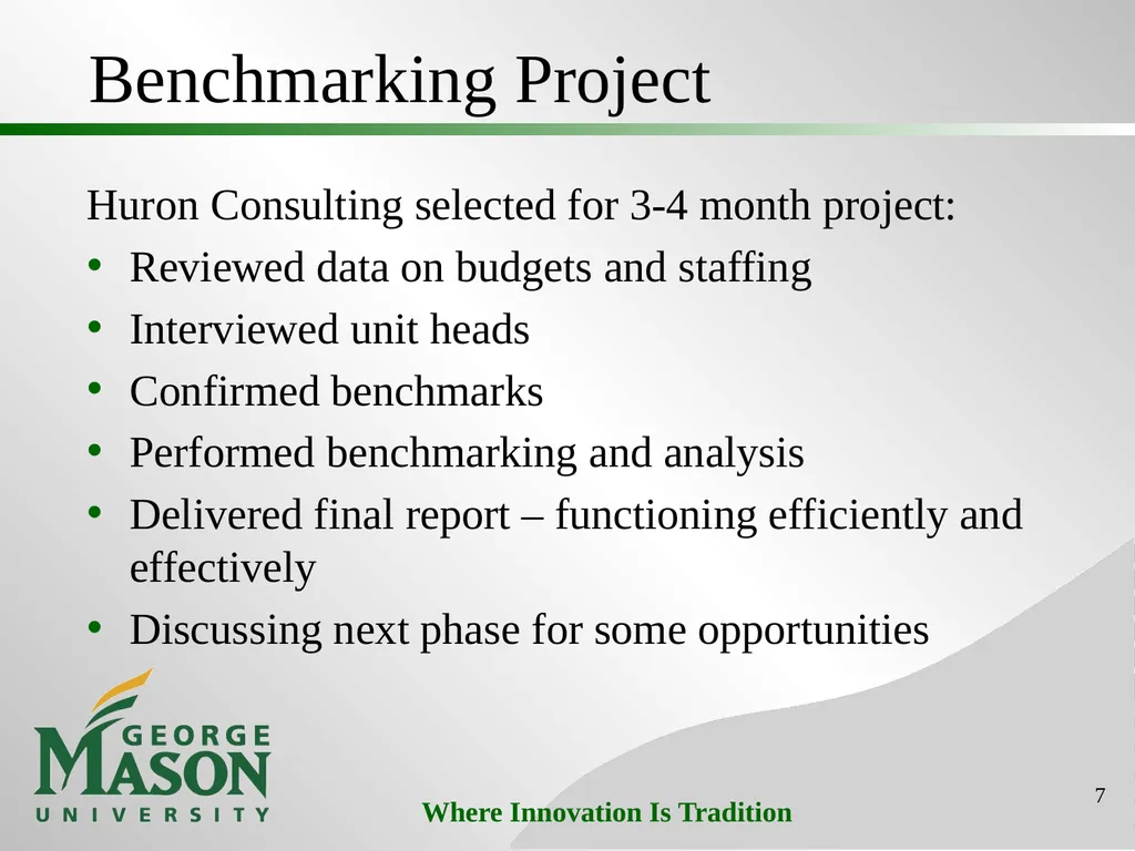 Mason Initiatives: Efficiency & Effectiveness - slide 7 of 26