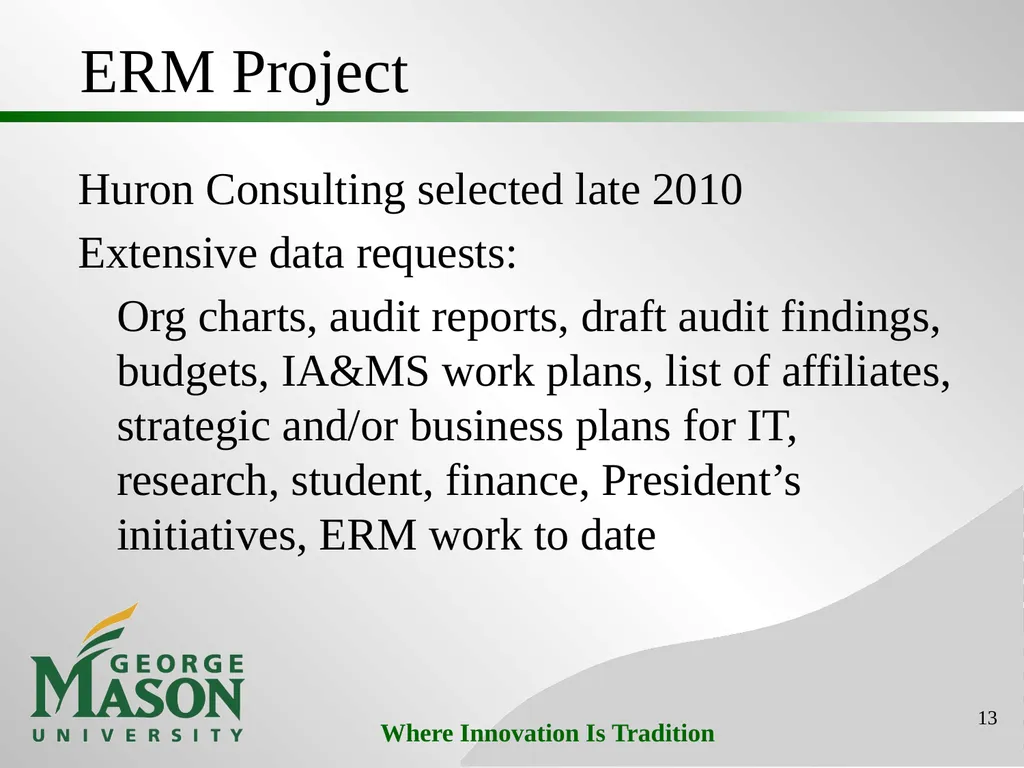 Mason Initiatives: Efficiency & Effectiveness - slide 13 of 26