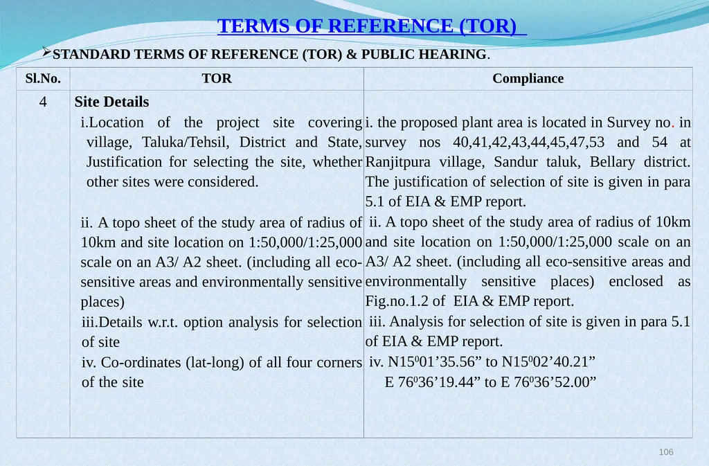 Welcome at Presentation at Public Hearing For EC - slide 106 of 133