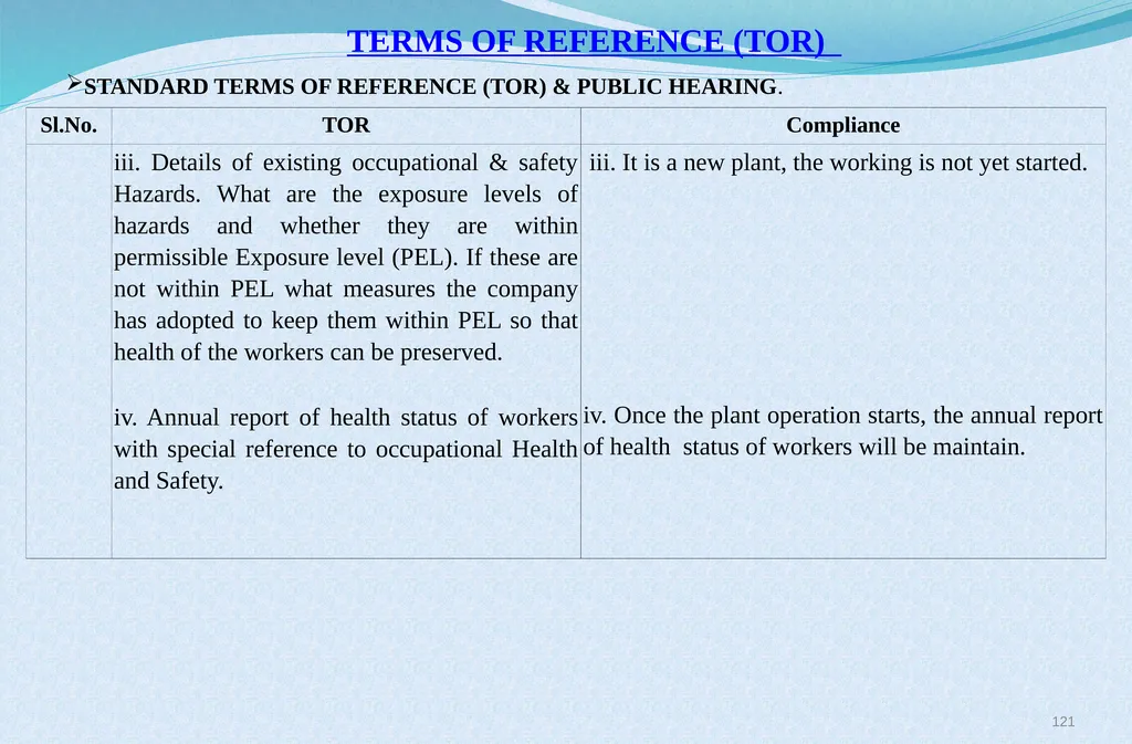 Welcome at Presentation at Public Hearing For EC - slide 121 of 133