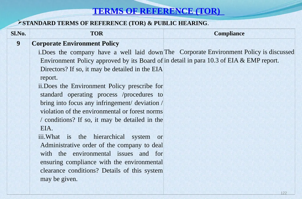 Welcome at Presentation at Public Hearing For EC - slide 122 of 133