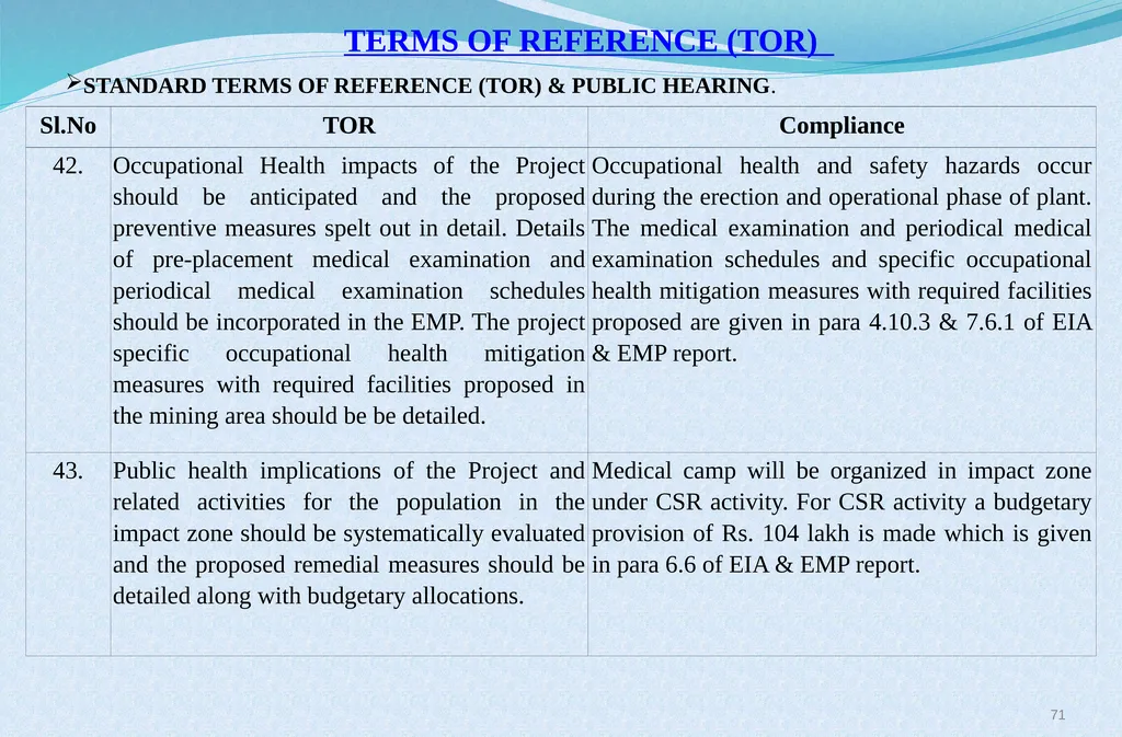 Welcome at Presentation at Public Hearing For EC - slide 71 of 133