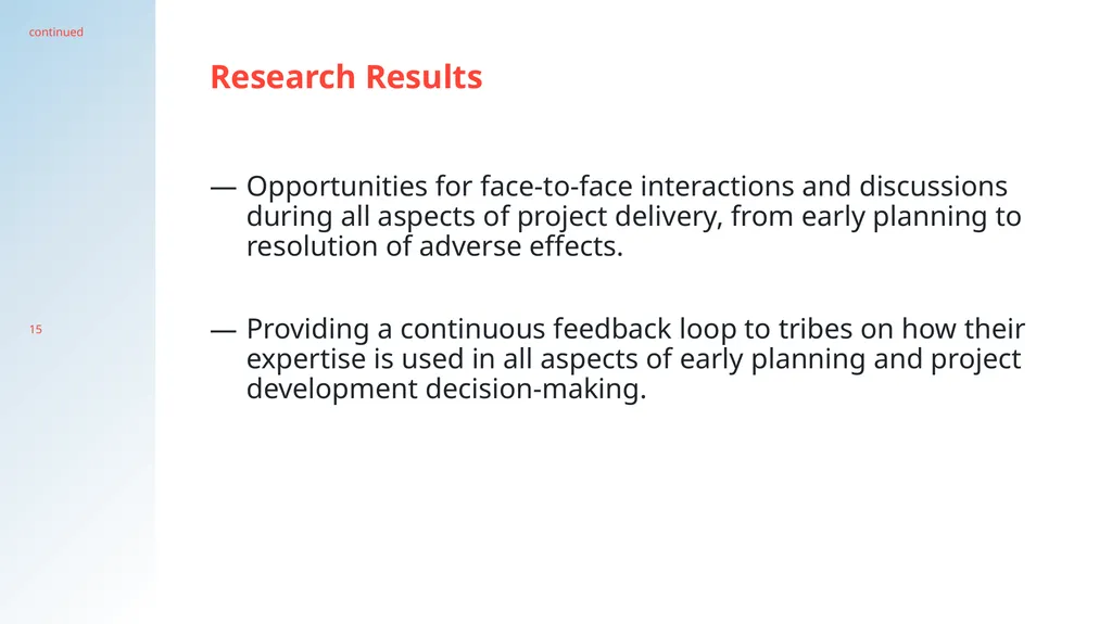 Integrating Tribal Expertise into Processes to - slide 15 of 19