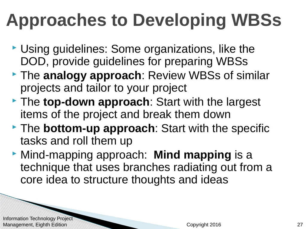 Chapter 5: Project Scope Management Information - slide 27 of 42