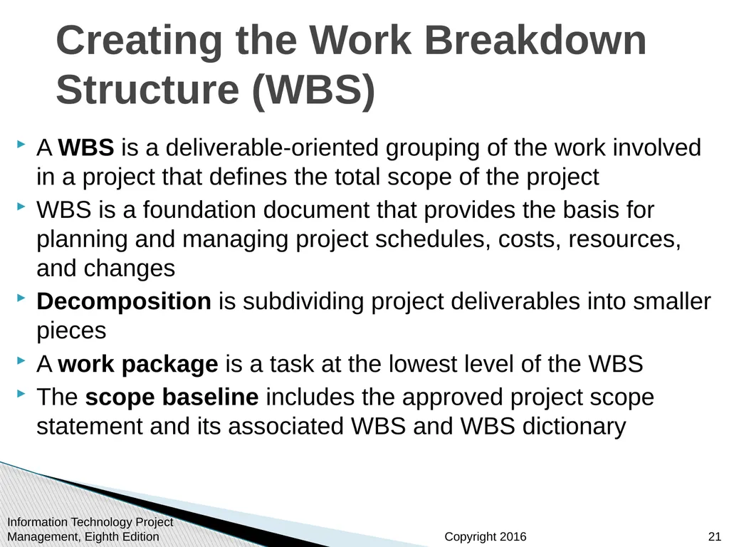 Chapter 5: Project Scope Management Information - slide 21 of 42