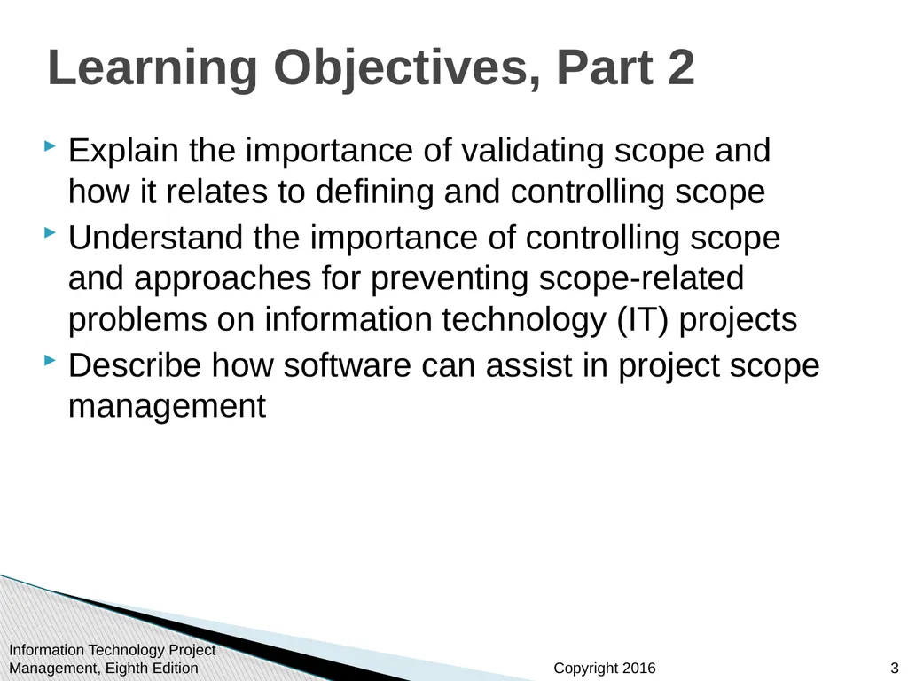 Chapter 5: Project Scope Management Information - slide 3 of 42