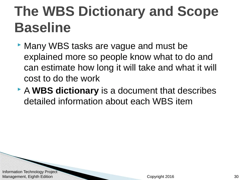 Chapter 5: Project Scope Management Information - slide 30 of 42