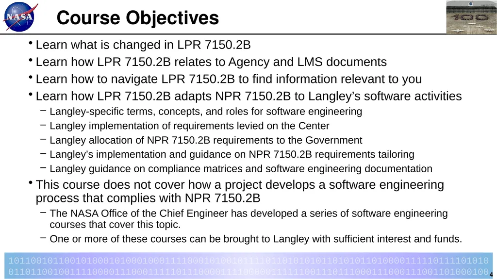 Introduction to LPR 7150.2B LaRC Software - slide 4 of 45