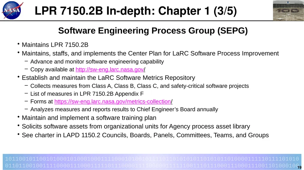 Introduction to LPR 7150.2B LaRC Software - slide 19 of 45