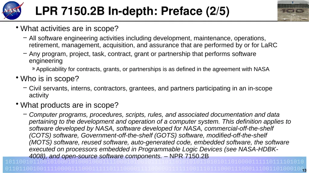 Introduction to LPR 7150.2B LaRC Software - slide 13 of 45