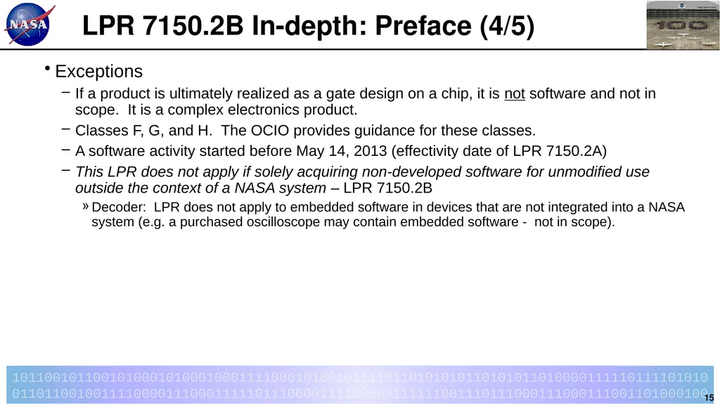 Introduction to LPR 7150.2B LaRC Software - slide 15 of 45