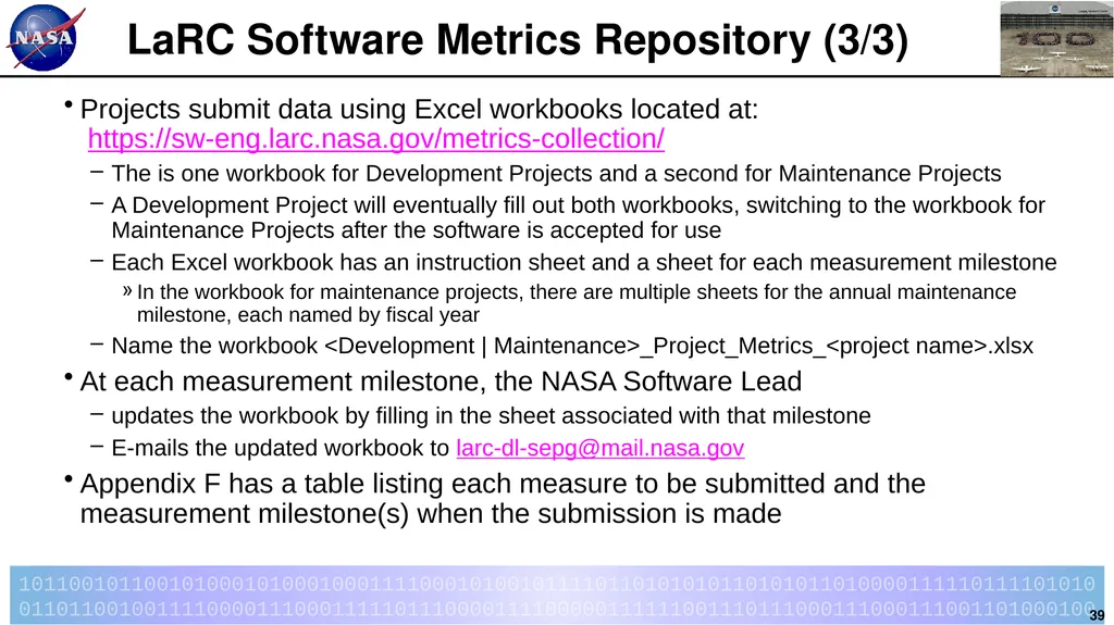 Introduction to LPR 7150.2B LaRC Software - slide 39 of 45