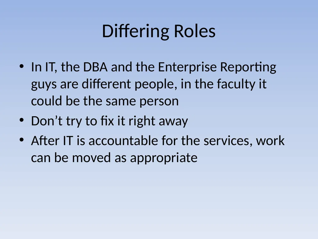 Integrating Central and Distributed IT Groups - slide 24 of 34
