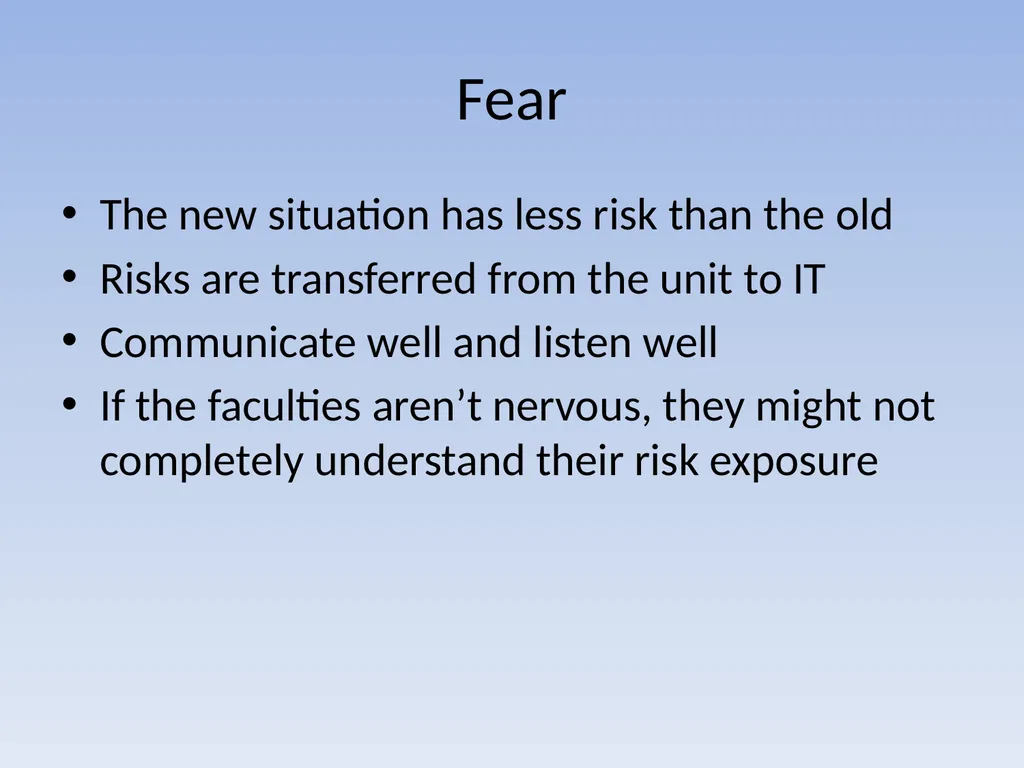 Integrating Central and Distributed IT Groups - slide 29 of 34