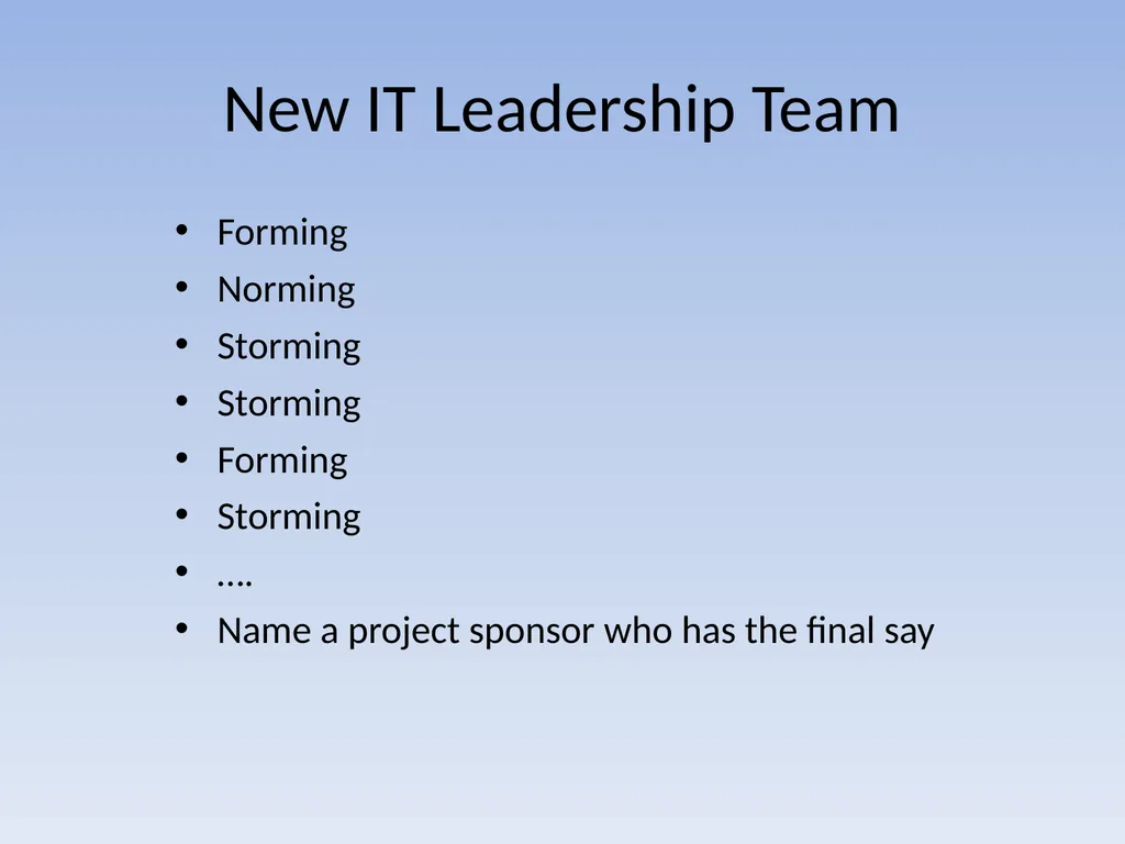 Integrating Central and Distributed IT Groups - slide 31 of 34